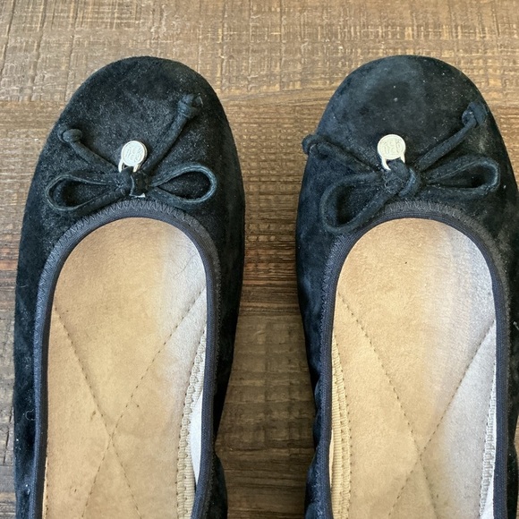 G.H. Bass & Co. Women's Black Suede Flats - Picture 3 of 5